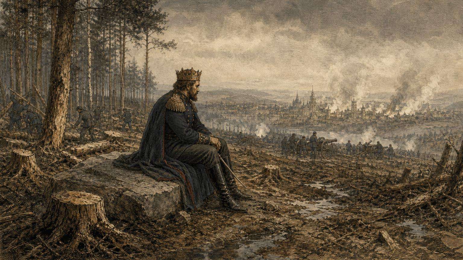 Ilustrácia k povesti: Kameň, na ktorom sedel Fridrich