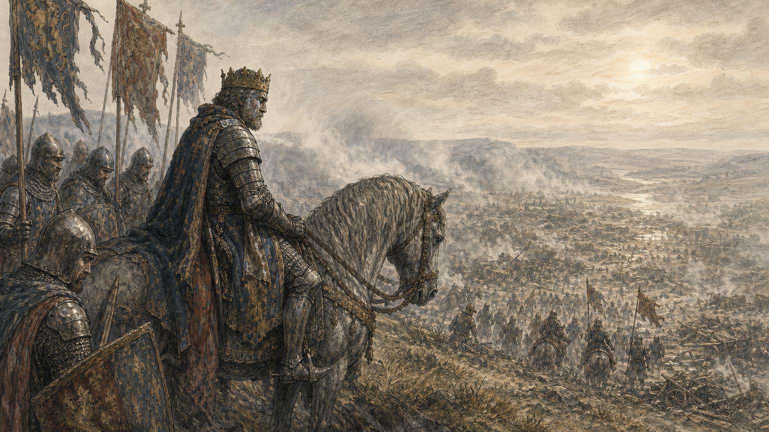 Ilustrácia k povesti: Slzy kráľa Žigmunda nad Vyšehradom