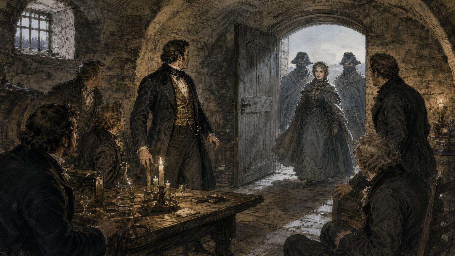 Ilustrácia k povesti: Slobodomurár zradený milenkou