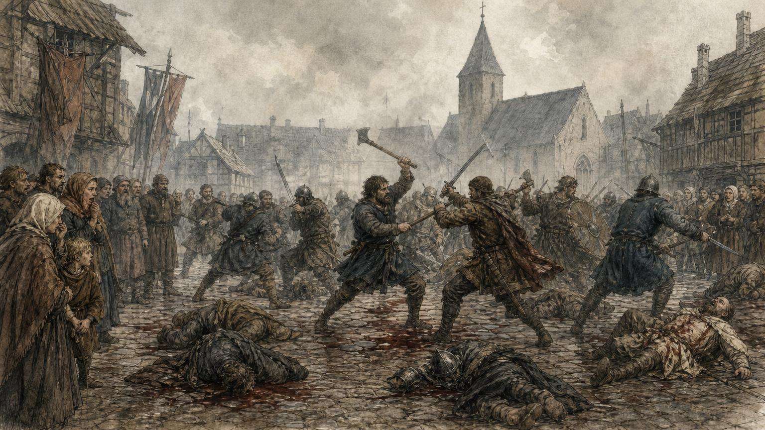 Ilustrácia k povesti: Osemsto mŕtvych za Drahomíry