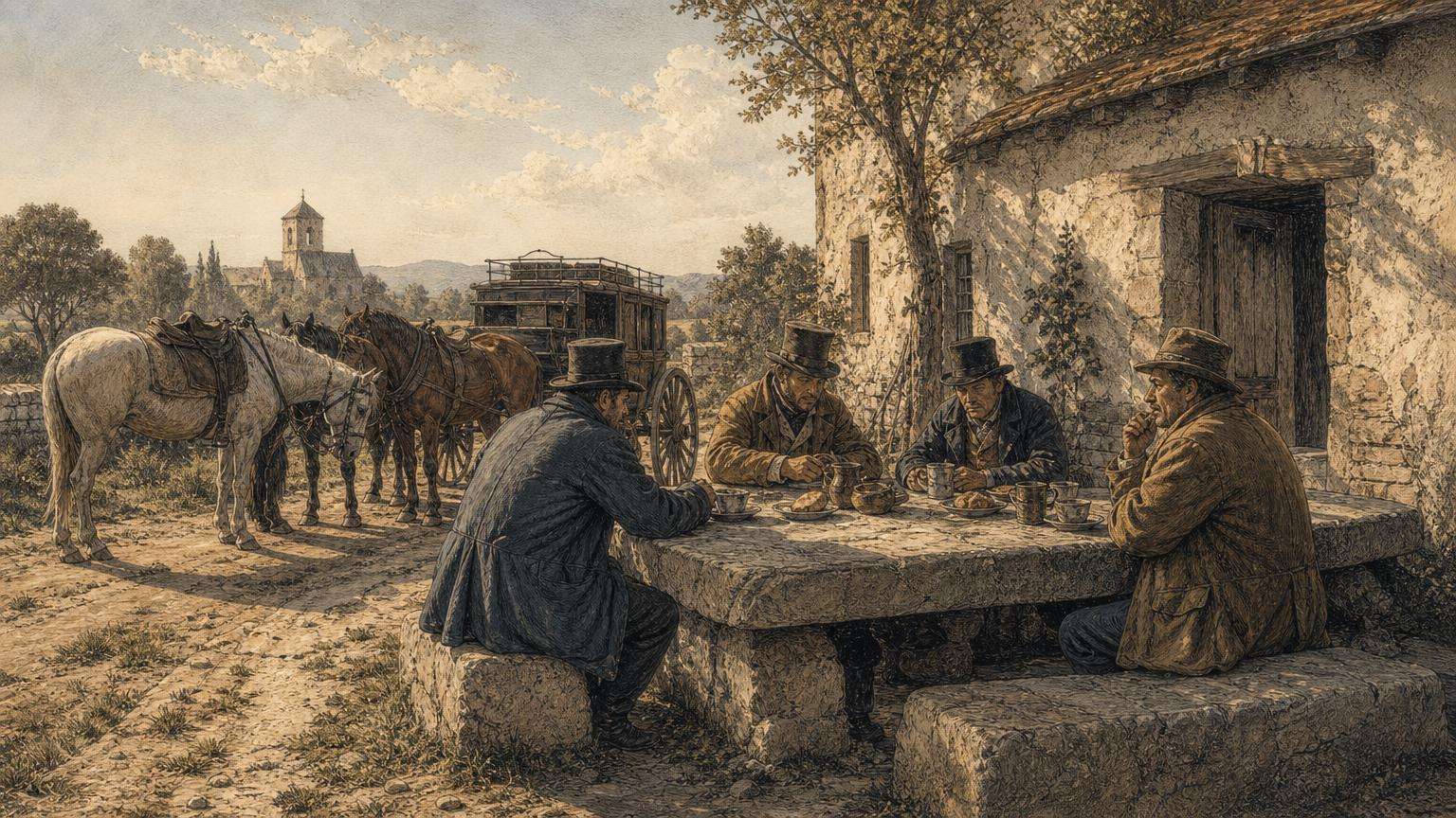Ilustrácia k povesti: Žižkov kamenný stôl