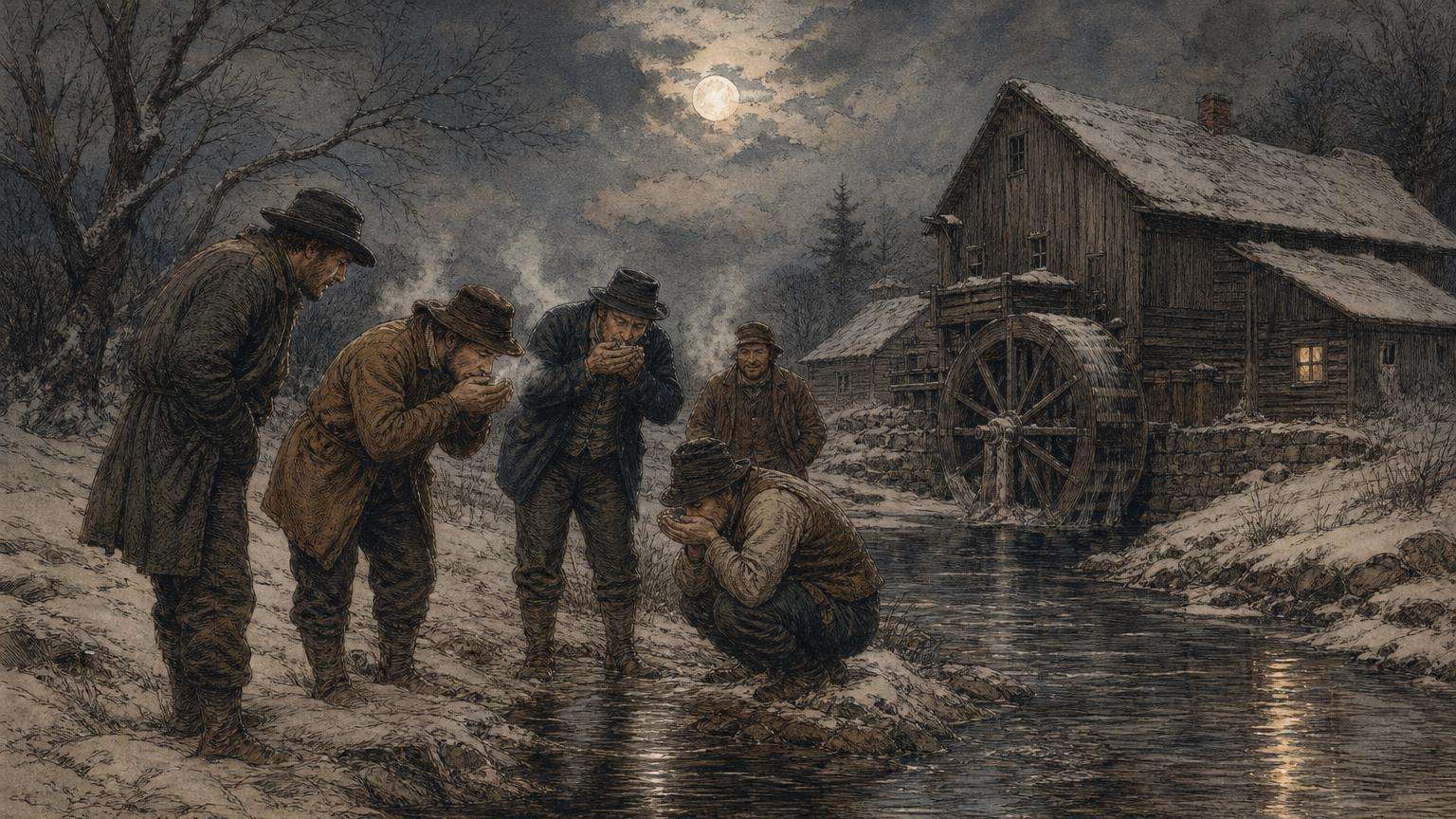 Ilustrácia k povesti: Prečo sa Botiču hovorilo Vínny potok