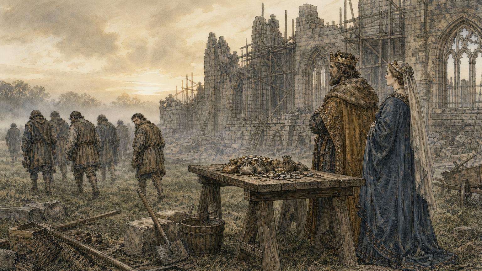 Ilustrácia k povesti: Stavba, na ktorú nesmel nikto prispieť