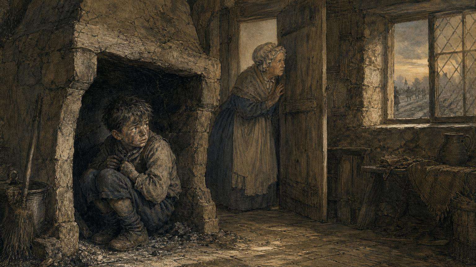 Ilustrácia k povesti: Chudiatko, ach aké je čierne