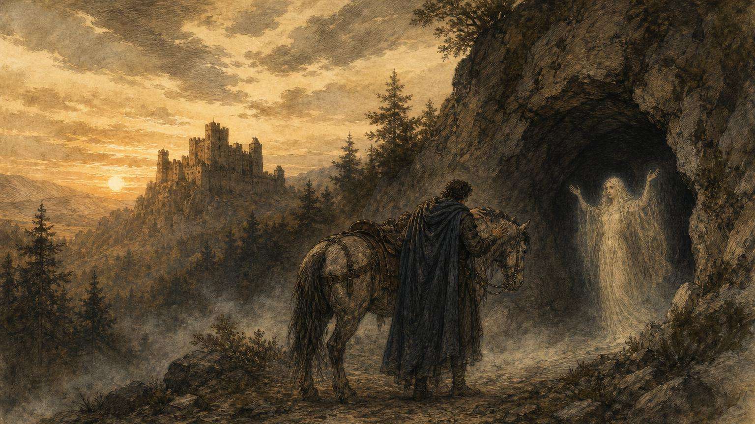 Ilustrácia k povesti: Šemík bol Libušin kôň