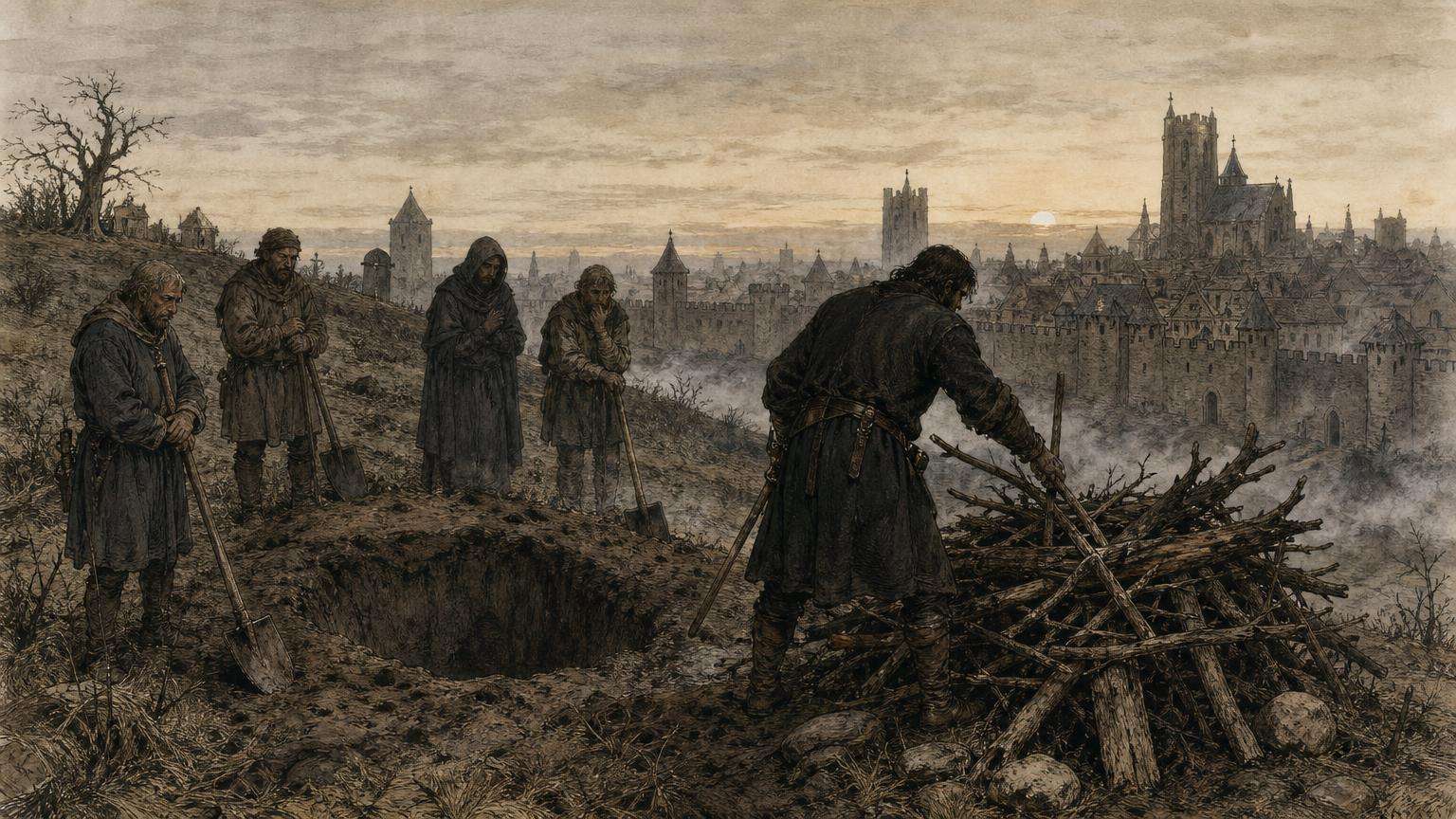 Ilustrácia k povesti: Komorník, ktorého museli spáliť