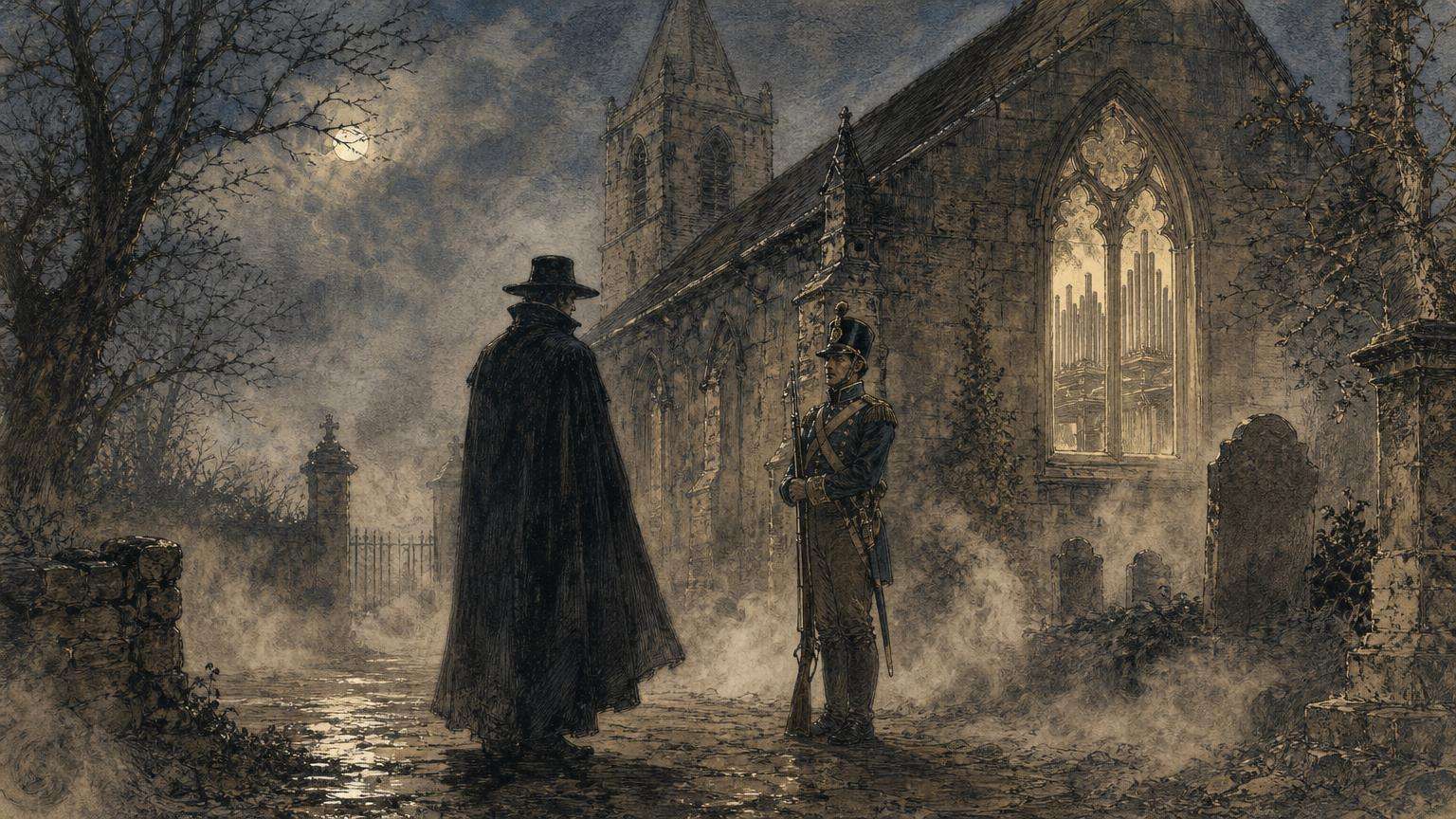 Ilustrácia k povesti: Veštba, ktorú granátnik dostal do tváre