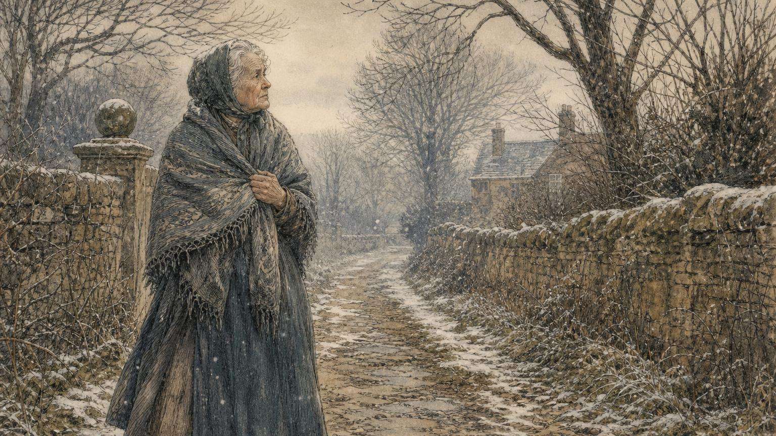 Ilustrácia k povesti: Mária pustovníčka