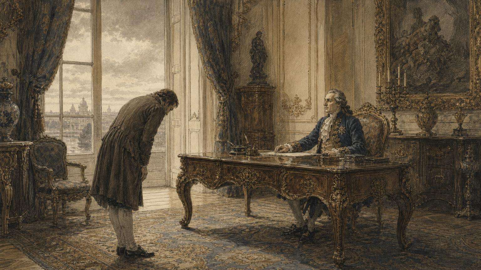 Ilustrácia k povesti: Päť dukátov za jediné slovo