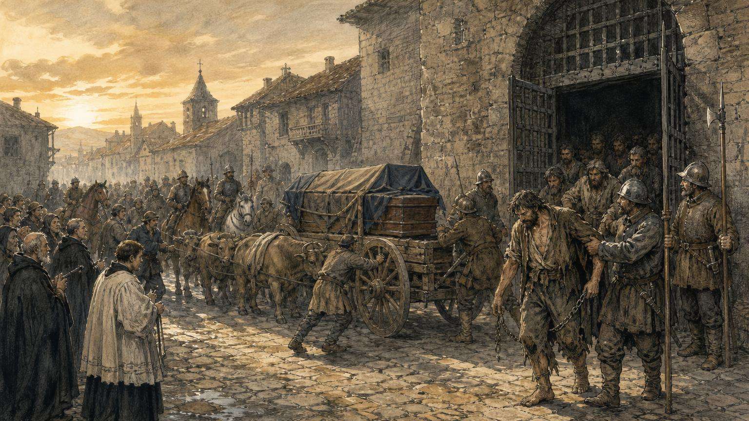 Ilustrácia k povesti: Telo svätého Václava a prepustenie väzňov