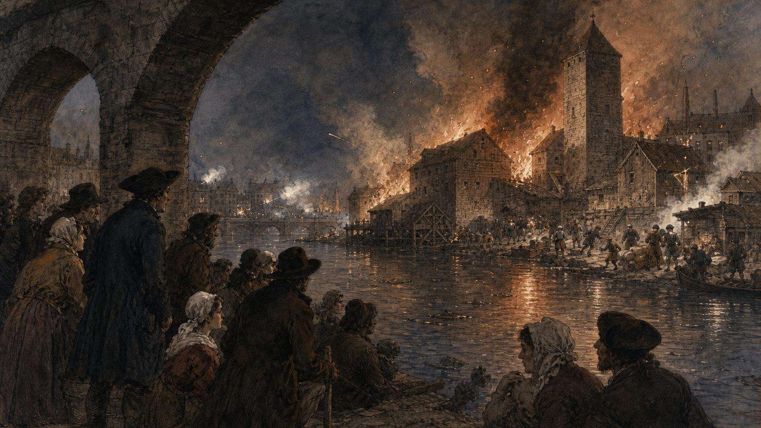 Ilustrácia k povesti: Mlyny, ktoré po dvesto rokoch zhoreli znova