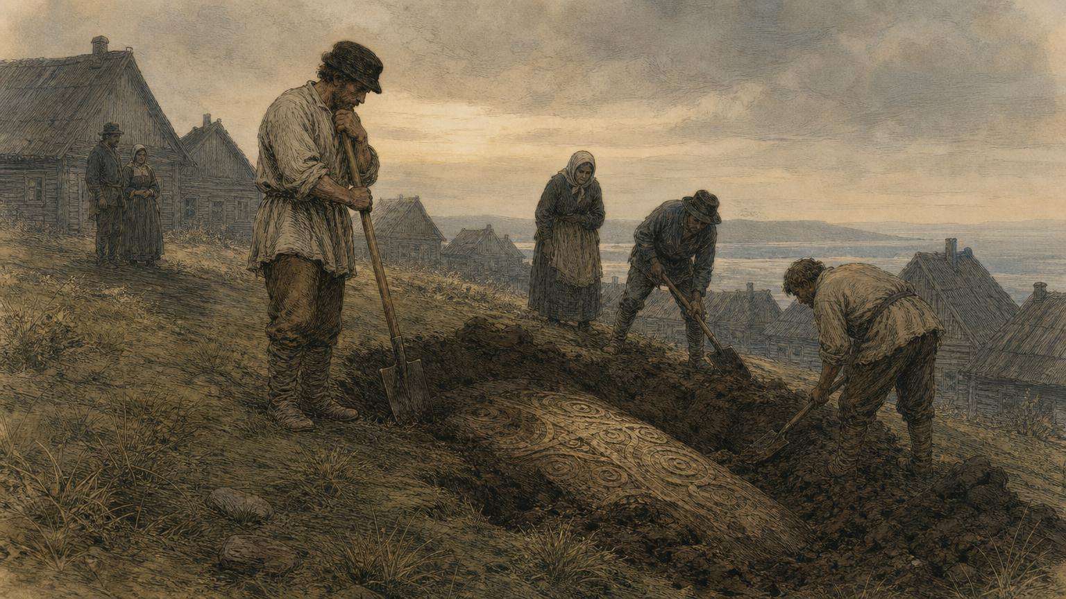 Ilustrácia k povesti: Synagóga postavená za jedinú noc