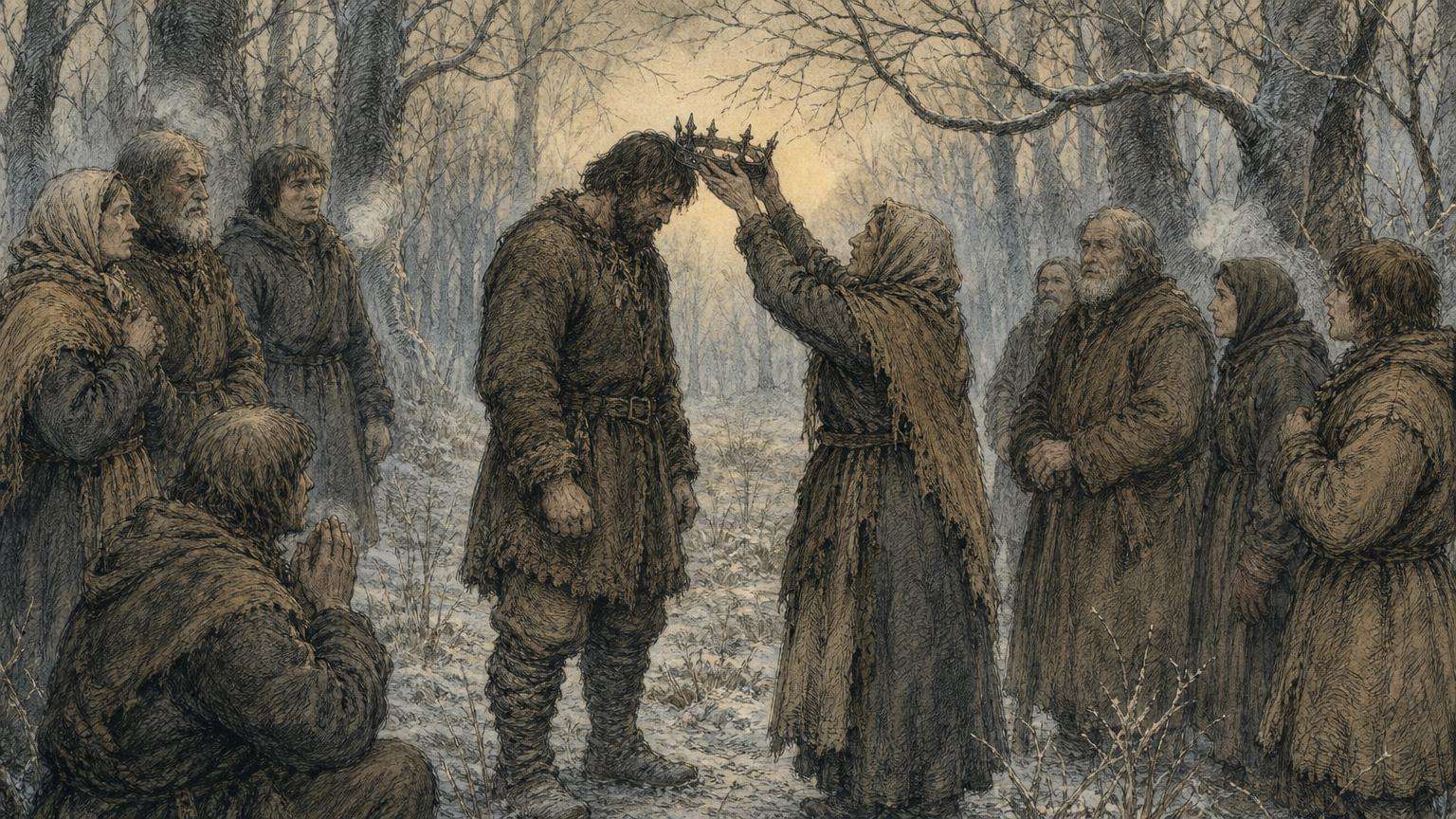 Ilustrácia k povesti: Železná koruna a piaty stav