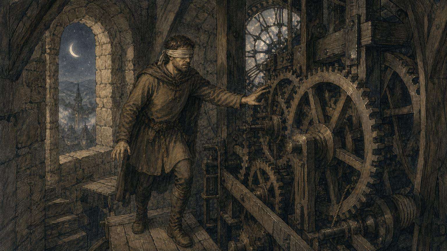 Ilustrácia k povesti: Oči majstra Hanuša