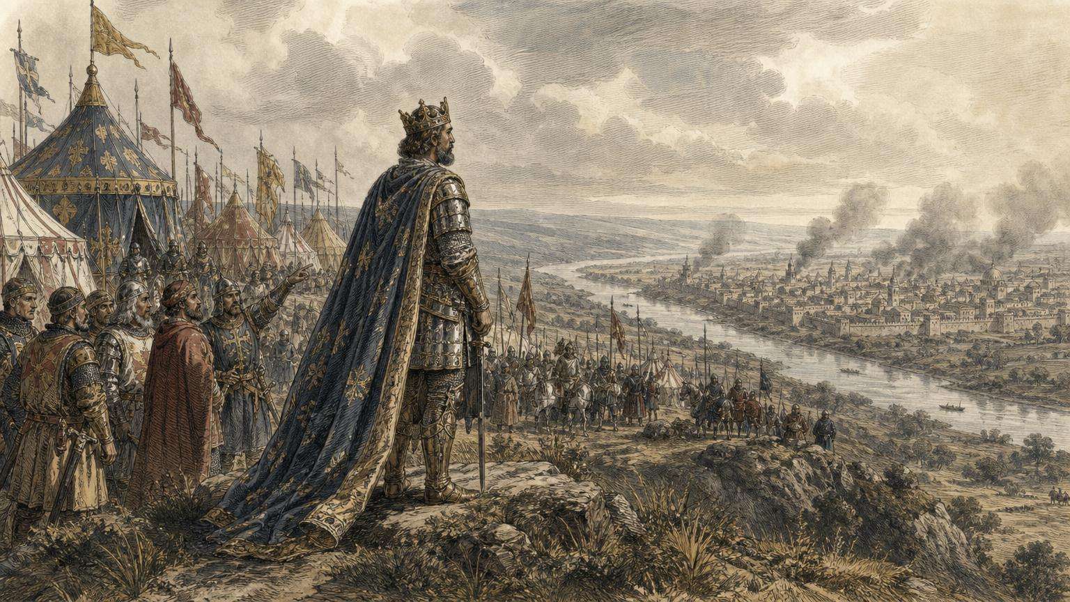 Ilustrácia k povesti: Žigmund sa díval z Letnej