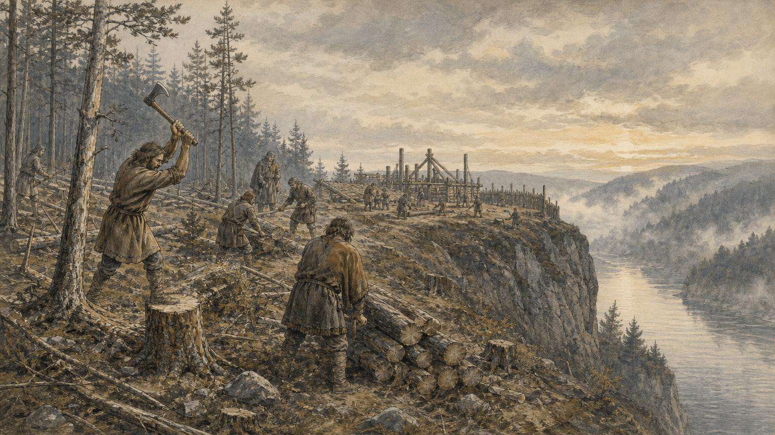 Ilustrácia k povesti: Kde mali osudy postaviť hrad